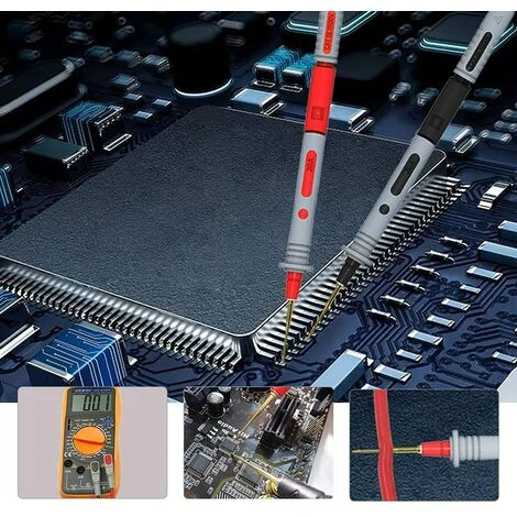 IRISFR Kit De Câbles De Mesure De Multimètre - Pointes De Test électriques Numériques Avec Pinces Crocodiles - Pinces à épiler, Noir/rouge,une Ensemble, Lilaris 5 IRISFR Kit De Câbles De Mesure De Multimètre - Pointes De Test électriques Numériques Avec Pinces Crocodiles - Pinces à épiler, Noir/rouge,une Ensemble, Lilaris – Image 5