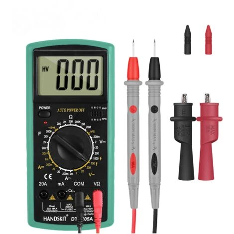 Thsinde Numérique Universel Multifonction Pour Mesure Courant AC/DC Tension Résistance Capacité Fréquence Diodes De Température Et Continuité - 9205a 1 Thsinde Numérique Universel Multifonction Pour Mesure Courant AC/DC Tension Résistance Capacité Fréquence Diodes De Température Et Continuité - 9205a