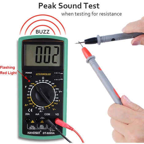 Thsinde Numérique Universel Multifonction Pour Mesure Courant AC/DC Tension Résistance Capacité Fréquence Diodes De Température Et Continuité - 9205a 2 Thsinde Numérique Universel Multifonction Pour Mesure Courant AC/DC Tension Résistance Capacité Fréquence Diodes De Température Et Continuité - 9205a – Image 2