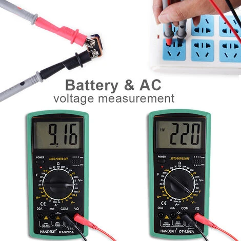Thsinde Numérique Universel Multifonction Pour Mesure Courant AC/DC Tension Résistance Capacité Fréquence Diodes De Température Et Continuité - 9205a 3 Thsinde Numérique Universel Multifonction Pour Mesure Courant AC/DC Tension Résistance Capacité Fréquence Diodes De Température Et Continuité - 9205a – Image 3