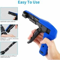 FONTAINEBLEAU Fonepro Outil D'attache De Câble, à Attache à Glissière Professionnel Outil De Fixation Et De Coupe De Fil De Câble, Installation Et Coupe D'attaches En Nylon En Plastique, 1Pcs 7 FONTAINEBLEAU Fonepro Outil D'attache De Câble, à Attache à Glissière Professionnel Outil De Fixation Et De Coupe De Fil De Câble, Installation Et Coupe D'attaches En Nylon En Plastique, 1Pcs -Outil de l'électricien Soldes 2022 58462911 3