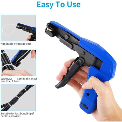 FONTAINEBLEAU Fonepro Outil D'attache De Câble, à Attache à Glissière Professionnel Outil De Fixation Et De Coupe De Fil De Câble, Installation Et Coupe D'attaches En Nylon En Plastique, 1Pcs 3 FONTAINEBLEAU Fonepro Outil D'attache De Câble, à Attache à Glissière Professionnel Outil De Fixation Et De Coupe De Fil De Câble, Installation Et Coupe D'attaches En Nylon En Plastique, 1Pcs – Image 3