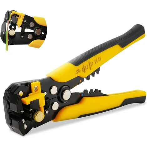 BEARSU Pince à Dénuder Automatique AWG 10-24, Pince à Dénuder 3 En 1 Pince à Sertir Multifonction Longueur De Coupe 8 Pouces Réglage Dénudeur De Câble Entretien électronique Usage Domestique 1 BEARSU Pince à Dénuder Automatique AWG 10-24, Pince à Dénuder 3 En 1 Pince à Sertir Multifonction Longueur De Coupe 8 Pouces Réglage Dénudeur De Câble Entretien électronique Usage Domestique