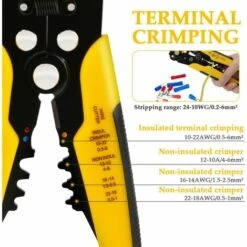 BEARSU Pince à Dénuder Automatique AWG 10-24, Pince à Dénuder 3 En 1 Pince à Sertir Multifonction Longueur De Coupe 8 Pouces Réglage Dénudeur De Câble Entretien électronique Usage Domestique 7 BEARSU Pince à Dénuder Automatique AWG 10-24, Pince à Dénuder 3 En 1 Pince à Sertir Multifonction Longueur De Coupe 8 Pouces Réglage Dénudeur De Câble Entretien électronique Usage Domestique -Outil de l'électricien Soldes 2022 58463330 3