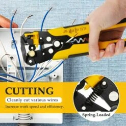 BEARSU Pince à Dénuder Automatique AWG 10-24, Pince à Dénuder 3 En 1 Pince à Sertir Multifonction Longueur De Coupe 8 Pouces Réglage Dénudeur De Câble Entretien électronique Usage Domestique 9 BEARSU Pince à Dénuder Automatique AWG 10-24, Pince à Dénuder 3 En 1 Pince à Sertir Multifonction Longueur De Coupe 8 Pouces Réglage Dénudeur De Câble Entretien électronique Usage Domestique -Outil de l'électricien Soldes 2022 58463330 5