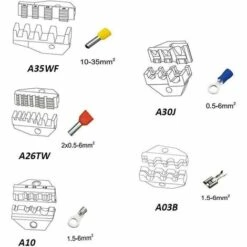AOUGO 5 En 1 Pince à Sertir à Cosses Pour Connecteurs Isolés Et Non Isolés Avec 1 Tournevis Et Sac Outil Sertissage Cable -Outil de l'électricien Soldes 2022 58574608 3