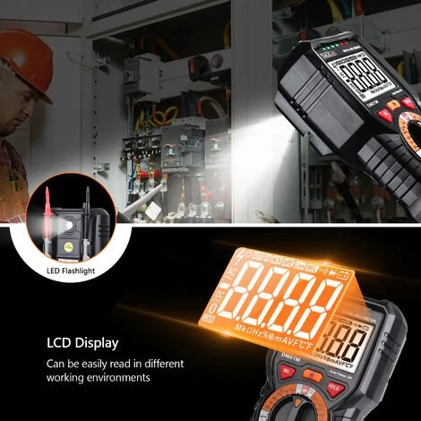 TODOT Multimètre Numérique Avancé True RMS 6000 POINTS Avec Testeur De Circuit De Tension Sans Contact - DM01M 3 TODOT Multimètre Numérique Avancé True RMS 6000 POINTS Avec Testeur De Circuit De Tension Sans Contact - DM01M – Image 3