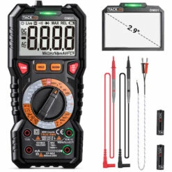 TODOT Multimètre Numérique Avec Température De Détection De Tension Sans Contact, Testeur De Continuité Avec Eclairage - DM01