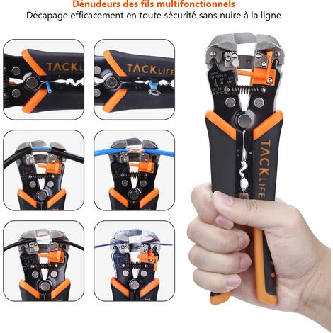 TODOT 3 En 1 Pince à Dénuder Automatique, Pince à Sertir, Pour Câbles 0.2-6 Mm², Coupeur Câble Fil Corde, Outil Sertissage- MWS02 4 TODOT 3 En 1 Pince à Dénuder Automatique, Pince à Sertir, Pour Câbles 0.2-6 Mm², Coupeur Câble Fil Corde, Outil Sertissage- MWS02 – Image 4