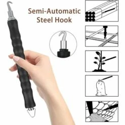 CHANCEY Fil Pour Barres D'armature Twister Crochet,SEMAket Lot De 1 Lieur Automatique,Semi-Automatique Avec Poignée Souple Pour Fil D'armature, Fil Métallique Et Béton(Noir) -Outil de l'électricien Soldes 2022 58825231 3