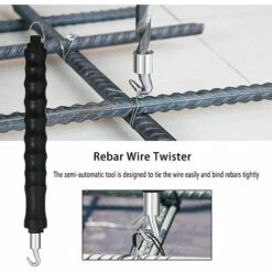 CHANCEY Fil Pour Barres D'armature Twister Crochet,SEMAket Lot De 1 Lieur Automatique,Semi-Automatique Avec Poignée Souple Pour Fil D'armature, Fil Métallique Et Béton(Noir) -Outil de l'électricien Soldes 2022 58825231 4