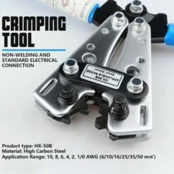 ENLENK Pince A Sertir - Réglable Professionnelle Multicouche Cliquet De Sertissage Pince Pour Cosses De Electrique Câble AWG 10-0, 6/10/16/25/35/50 Mm², Pour Électricien & Bricoleur 8 ENLENK Pince A Sertir - Réglable Professionnelle Multicouche Cliquet De Sertissage Pince Pour Cosses De Electrique Câble AWG 10-0, 6/10/16/25/35/50 Mm², Pour Électricien & Bricoleur -Outil de l'électricien Soldes 2022 58844492 4