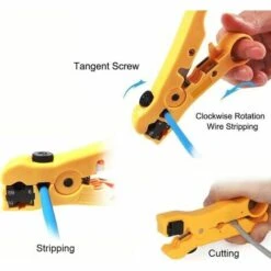 TRIOMPHE 1 Pc Coupe-câble Coaxial/outil De Préparation Outil De Dénudage Pour Câble RG59, RG6, RG7 Et RG11 Et Câble Téléphonique Plat, Dénudeur CAT6 CAT5 CAT3，T-Audace -Outil de l'électricien Soldes 2022 59000352 4