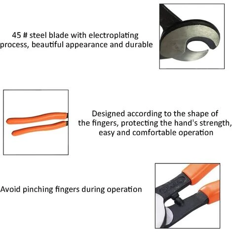 Outils à Main Pince Coupante De Câble Fil Câble De Coupe Outils Câble De Haute Dureté Exploitent Cisailles à Pince, Matériau En Acier Dur GrooFoo 3 Outils à Main Pince Coupante De Câble Fil Câble De Coupe Outils Câble De Haute Dureté Exploitent Cisailles à Pince, Matériau En Acier Dur GrooFoo – Image 3