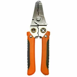 MERKMAK Pince A Denuder Les Fils Multifonctionnelle Pour Electricien, Pince Speciale Pour Couper Le Fil Denuder La Peau Enrouler Le Fil De Pressage Orange
