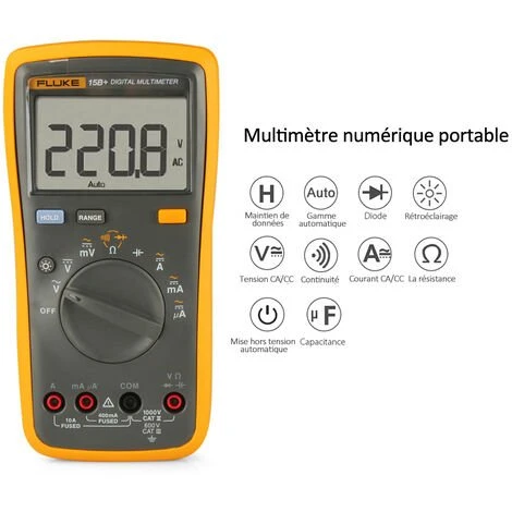 Le Multimètre Numérique FLUKE F15B+ Peut Mesurer La Tension AC/DC, Arrêt Automatique, Livraison Sans Batterie 4 Le Multimètre Numérique FLUKE F15B+ Peut Mesurer La Tension AC/DC, Arrêt Automatique, Livraison Sans Batterie – Image 4