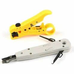 LangRay Outil De Perforation, Outil De Dépouillement De Fil Outil De Dépouillement De Cable Outil De Dénudage De Fil Pour Dénudeur De Fil Coaxial Coaxial UTP Cat5 Cat6 Plat Ou Rond