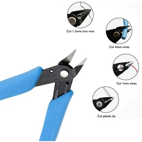 LangRay Pince Coupante Diagonale Pince Coupante Cisaille Pour Cable électrique, Precision Electrical Wire Cable Cutter Mini Pince Coupante Diagonal Side Cutter Flush Cutter, Lot De 2 3 LangRay Pince Coupante Diagonale Pince Coupante Cisaille Pour Cable électrique, Precision Electrical Wire Cable Cutter Mini Pince Coupante Diagonal Side Cutter Flush Cutter, Lot De 2 – Image 3