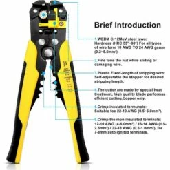 LangRay TK0742 Pinces à Dénuder Dénudage Et Sertissage Multifonction Automatique à Réglage 205 Mm Pour Cable De 0,2-6 Mm2 -Outil de l'électricien Soldes 2022 59916116 3