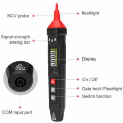 TANCYCO HABOTEST HT121 Multimètre Numérique De Type Stylo Multimètre Portable Intelligent Écran LCD True RMS 4000 Points Compteur Universel Voltmètre Testeur De Stylo Résistance De Tension DC/AC Testeur De Fréquence De Capacité Détection De Fil En Direct Et De Sé -Outil de l'électricien Soldes 2022 59952822 5