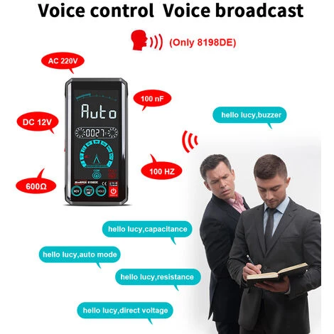 TANCYCO WinAPEX Multimètre Portable Commande Vocale Intelligente Diffusion Multimètre À Écran Tactile 4,4 Pouces TRMS Tension Courant Résistance Diode Capacité Fréquence Mesure De La Température Multimètre Multifonction Avec Lampe De Poche Rétroéclairée 2 TANCYCO WinAPEX Multimètre Portable Commande Vocale Intelligente Diffusion Multimètre À Écran Tactile 4,4 Pouces TRMS Tension Courant Résistance Diode Capacité Fréquence Mesure De La Température Multimètre Multifonction Avec Lampe De Poche Rétroéclairée – Image 2