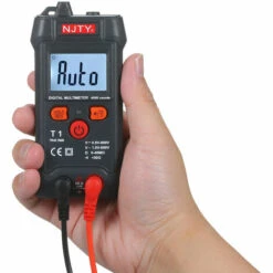 Multimètre, Ohmmètre Et Ampèremètre NJTY Multimètre Numérique LCD De Taille Paume Plage Automatique NCV 4000 Comptes True RMS Testeur Universel Intelligent 600V Voltmètre Ohm Et Testeur De Tension Mesurant La Résistance De Tension AC/DC Buzzer ON-OFF, Noi -Outil de l'électricien Soldes 2022 59958439 5