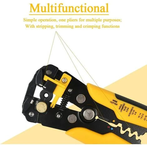 AOUGO 1 Pièces Pince à Dénuder Automatique Multi-outil Pour Dénuder/couper/sertir Pince à Dénuder 26.9*12.9*2 Cm (rouge) 4 AOUGO 1 Pièces Pince à Dénuder Automatique Multi-outil Pour Dénuder/couper/sertir Pince à Dénuder 26.9*12.9*2 Cm (rouge) – Image 4