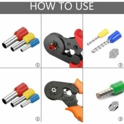 DENUOTOP Pinces à Sertir Embout De Cablage, Chaussures Set, Lot De 1200 Embouts De Câble Set De Douilles Isotherme 0,5–10 Mm² Pour Câble Bricolage, Etc. (1200 Cosses) -Outil de l'électricien Soldes 2022 60005917 3