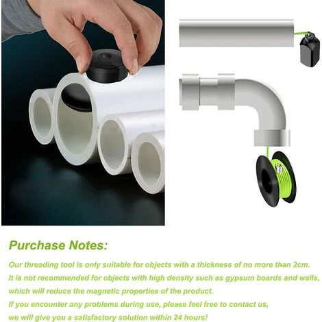 CHANCEY Guide Fil Magnétique Tire Fils Electrique Passe Fil Magnetique Enfile-fil Mural Avec Fil Magnétique Guide Fil Magnetique Extracteur De Fil De Outils De Routage De Câble Pour La Maison,SEMAket 2 CHANCEY Guide Fil Magnétique Tire Fils Electrique Passe Fil Magnetique Enfile-fil Mural Avec Fil Magnétique Guide Fil Magnetique Extracteur De Fil De Outils De Routage De Câble Pour La Maison,SEMAket – Image 2