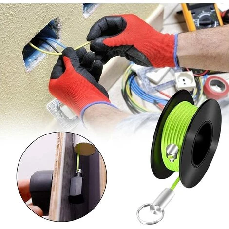CHANCEY Guide Fil Magnétique Tire Fils Electrique Passe Fil Magnetique Enfile-fil Mural Avec Fil Magnétique Guide Fil Magnetique Extracteur De Fil De Outils De Routage De Câble Pour La Maison,SEMAket 4 CHANCEY Guide Fil Magnétique Tire Fils Electrique Passe Fil Magnetique Enfile-fil Mural Avec Fil Magnétique Guide Fil Magnetique Extracteur De Fil De Outils De Routage De Câble Pour La Maison,SEMAket – Image 4