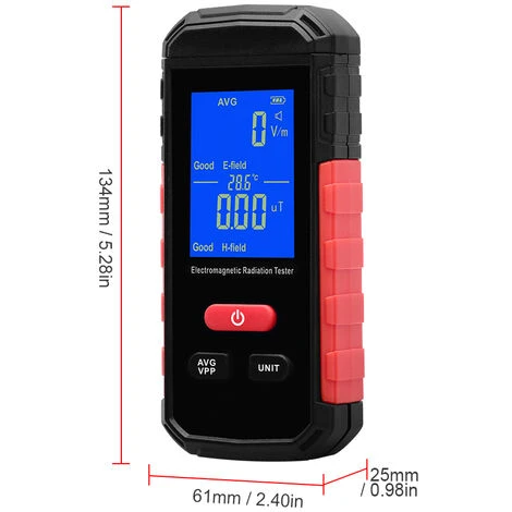 HAPPYSHOPPING Appareil De Mesure Des Rayonnements électromagnétiques Appareil De Mesure Des Rayonnements électromagnétiques à écran Digital Rétro-éclairé Mode Moyenne/crête Fonction Alarme Sonore WT3122 Noir+Rouge (batterie Intégrée) 2 HAPPYSHOPPING Appareil De Mesure Des Rayonnements électromagnétiques Appareil De Mesure Des Rayonnements électromagnétiques à écran Digital Rétro-éclairé Mode Moyenne/crête Fonction Alarme Sonore WT3122 Noir+Rouge (batterie Intégrée) – Image 2