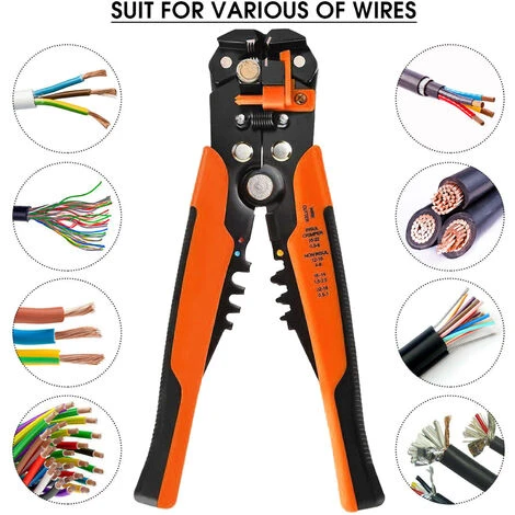 TANCYCO Pince à Dénuder Automatique Pour Câble De 8 Pouces Pince à Dénuder Automatique Outil De Serrage De Fil Pinces à Sertir Pour Câble D'isolation Coupe-fil D'électricien Bornes Nues Et Bornes Isolées Sertissage,Orange 4 TANCYCO Pince à Dénuder Automatique Pour Câble De 8 Pouces Pince à Dénuder Automatique Outil De Serrage De Fil Pinces à Sertir Pour Câble D'isolation Coupe-fil D'électricien Bornes Nues Et Bornes Isolées Sertissage,Orange – Image 4