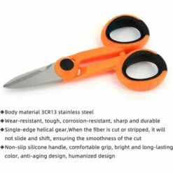 HEGUYEY Ciseaux Coupe-câbles Pour Fibre Optique Cisailles électriques En Acier Inoxydable Ciseaux De Précision Avec Fil De Coupe Fibre Optique -Outil de l'électricien Soldes 2022 60657498 3