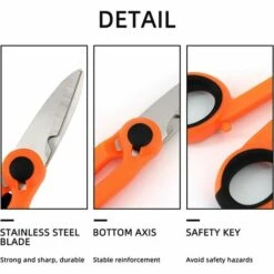 HEGUYEY Ciseaux Coupe-câbles Pour Fibre Optique Cisailles électriques En Acier Inoxydable Ciseaux De Précision Avec Fil De Coupe Fibre Optique -Outil de l'électricien Soldes 2022 60657498 4