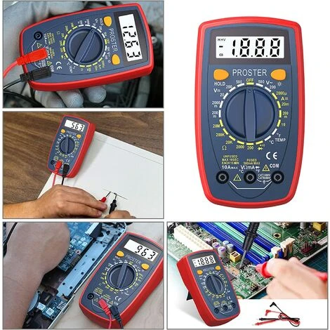 Proster Multimètre Numérique 1999 Portable Multi Testeur Avec Fils De Test Mini Voltmètre Ampèremètre Ohmmètre Avec Rétroéclairage LCD Pour Test De Tension Courant Continuité Diodes Test 4 Proster Multimètre Numérique 1999 Portable Multi Testeur Avec Fils De Test Mini Voltmètre Ampèremètre Ohmmètre Avec Rétroéclairage LCD Pour Test De Tension Courant Continuité Diodes Test – Image 4