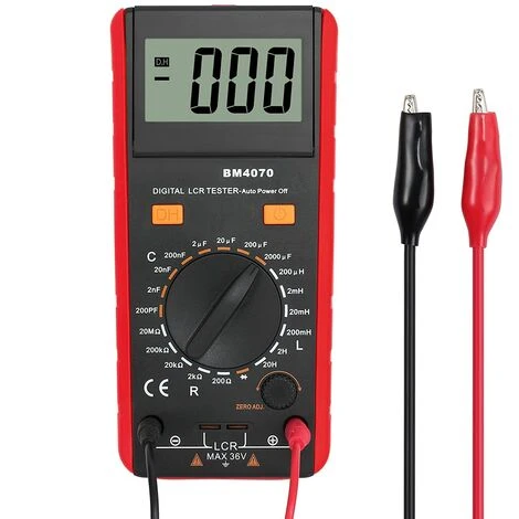 Proster Capacimètre Pour Condensateur Avec Grand Écran Réversible Mètre De Capacité Numérique Testeur De Numérique Condensateur LCD Testeur De Capacitance Inductance Résistance Affichage Max 1999 2 Proster Capacimètre Pour Condensateur Avec Grand Écran Réversible Mètre De Capacité Numérique Testeur De Numérique Condensateur LCD Testeur De Capacitance Inductance Résistance Affichage Max 1999 – Image 2