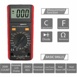 Proster Capacimètre Pour Condensateur Avec Grand Écran Réversible Mètre De Capacité Numérique Testeur De Numérique Condensateur LCD Testeur De Capacitance Inductance Résistance Affichage Max 1999 7 Proster Capacimètre Pour Condensateur Avec Grand Écran Réversible Mètre De Capacité Numérique Testeur De Numérique Condensateur LCD Testeur De Capacitance Inductance Résistance Affichage Max 1999 -Outil de l'électricien Soldes 2022 61048499 3