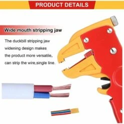CADEAUX Pince à Dénuder Automatique Coupe-câble Multifonction Outil à Main Orange Coupe-câble Bec De Canard 150 Mm (rouge Et Jaune) 8 CADEAUX Pince à Dénuder Automatique Coupe-câble Multifonction Outil à Main Orange Coupe-câble Bec De Canard 150 Mm (rouge Et Jaune) -Outil de l'électricien Soldes 2022 61131736 4