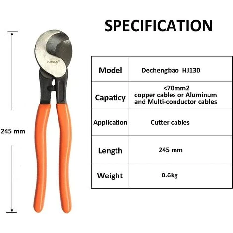 LYCXAMES Outils à Main Pince Coupante De Câble Fil Câble De Coupe Outils Câble De Haute Dureté Exploitent Cisailles à Pince, Matériau En Acier Dur 2 LYCXAMES Outils à Main Pince Coupante De Câble Fil Câble De Coupe Outils Câble De Haute Dureté Exploitent Cisailles à Pince, Matériau En Acier Dur – Image 2