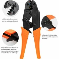 LYCXAMES Pince à Sertir à Cliquet Avec 700 Cosses Électrique Pour Câbles 0,5-1,5mm²/1,5-2,5mm²/4,0-6,0mm² -Outil de l'électricien Soldes 2022 61326834 3