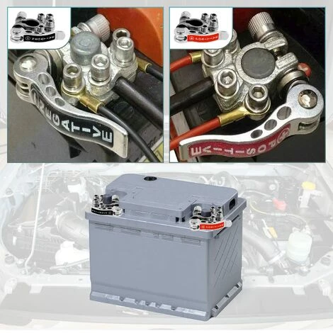 GRID COOL Connecteur De Borne De Batterie SAE/JIS Type A Positif Et Négatif Pour Automobile 3 GRID COOL Connecteur De Borne De Batterie SAE/JIS Type A Positif Et Négatif Pour Automobile – Image 3