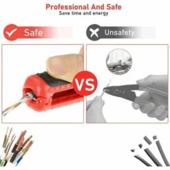 FOZIY Outil Universel à Dégainer, SK5 / RG6 / RG59 Câble Basse Tension, Denudeuse Cable Electrique Pour Câbles Ø 8 Mm - 13 Mm,une Pièce, Rouge，Fonepro -Outil de l'électricien Soldes 2022 62033906 5