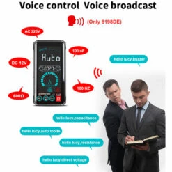 WinAPEX Multimètre Portable Commande Vocale Intelligente Diffusion Multimètre À Écran Tactile De 4,4 Pouces TRMS Tension Courant Résistance Diode Capacité Fréquence Mesure De La Température Multimètre Multifonction Avec Lampe De Poche Rétroéclairée - Le N -Outil de l'électricien Soldes 2022 63093770 3