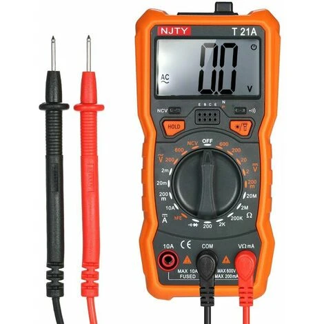 SINCèREETALI Multimètre Numérique Portable Anti-br?lure, Compteur à Affichage Numérique à Plage Automatique (standard T21C) 1 SINCèREETALI Multimètre Numérique Portable Anti-br?lure, Compteur à Affichage Numérique à Plage Automatique (standard T21C)