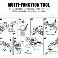 JOORRT Outil De Dénudage De Câble Réseau 1PCS, Câble Coaxial Et Câble De Données -Outil de l'électricien Soldes 2022 63743748 4
