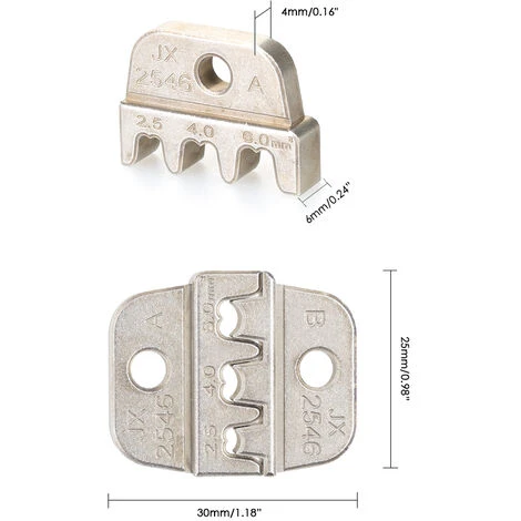LIFCAUSAL Pince à Sertir Pour Fil JX-1601-2546 AWG14-10 2,5-6 Mm² Bootlace Ferrule Crimpers Cord End Terminal Mâchoires Moule Pour Dupont Terminal Pince Pince Fil Coupe Moule Terminal Tête Outil De Sertissage 2 LIFCAUSAL Pince à Sertir Pour Fil JX-1601-2546 AWG14-10 2,5-6 Mm² Bootlace Ferrule Crimpers Cord End Terminal Mâchoires Moule Pour Dupont Terminal Pince Pince Fil Coupe Moule Terminal Tête Outil De Sertissage – Image 2