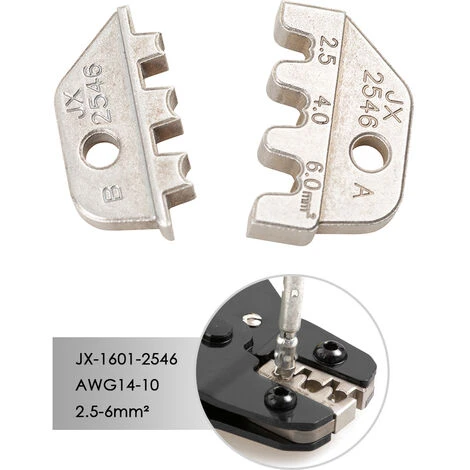 LIFCAUSAL Pince à Sertir Pour Fil JX-1601-2546 AWG14-10 2,5-6 Mm² Bootlace Ferrule Crimpers Cord End Terminal Mâchoires Moule Pour Dupont Terminal Pince Pince Fil Coupe Moule Terminal Tête Outil De Sertissage 3 LIFCAUSAL Pince à Sertir Pour Fil JX-1601-2546 AWG14-10 2,5-6 Mm² Bootlace Ferrule Crimpers Cord End Terminal Mâchoires Moule Pour Dupont Terminal Pince Pince Fil Coupe Moule Terminal Tête Outil De Sertissage – Image 3