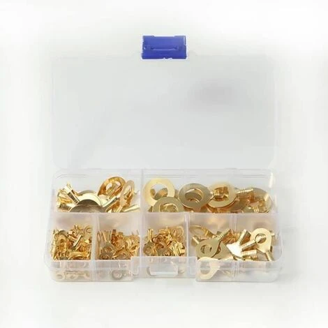 Cosses De Fil électrique Oeillet Cosses De Fil D'anneau En Laiton Trou D'oeil Kit De Bornes 150 Pièces FUIENKO 1 Cosses De Fil électrique Oeillet Cosses De Fil D'anneau En Laiton Trou D'oeil Kit De Bornes 150 Pièces FUIENKO