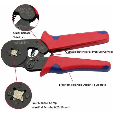 PINCE DE SERRAGE,jeu De Pinces à Sertir,avec Bornes De Fil,auto Ajustables,10mm FUIENKO 3 PINCE DE SERRAGE,jeu De Pinces à Sertir,avec Bornes De Fil,auto Ajustables,10mm FUIENKO – Image 3