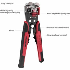 LIFCAUSAL Pinces à Sertir 4 En 1 Ingénierie Borne à Cliquet Pince à Sertir Professionnelle Bootlace Ferrule Outil De Sertissage Bornes D'extrémité De Cordon Avec Kit De Dénudage De Fil (rouge Et Noir) 7 LIFCAUSAL Pinces à Sertir 4 En 1 Ingénierie Borne à Cliquet Pince à Sertir Professionnelle Bootlace Ferrule Outil De Sertissage Bornes D'extrémité De Cordon Avec Kit De Dénudage De Fil (rouge Et Noir) -Outil de l'électricien Soldes 2022 63810683 3